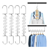 Organizador De Ropa De Acero Inoxidable, Ahorro De Espacio E