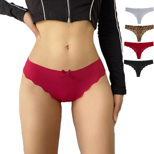 Tanga Calzones Bragas De Seda Para Mujer 4 Piezas Kozytasy