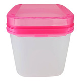 Tupperware Modular Quadrado Plus 4 Litros Rosa - Original