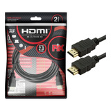 Cabo Hdmi Pix 2.0 Ultrahd 4k 3d Blindado 2 Metros