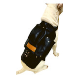 Chaleco Piel Táctico Para Perro Entrenamiento   3 Bolsas