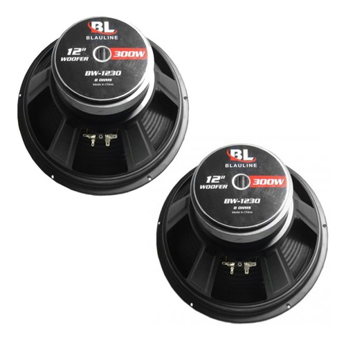 2 Woofer Blauline Bw 1230 12 300w Midbass 150rms 8 Ohms Cjf