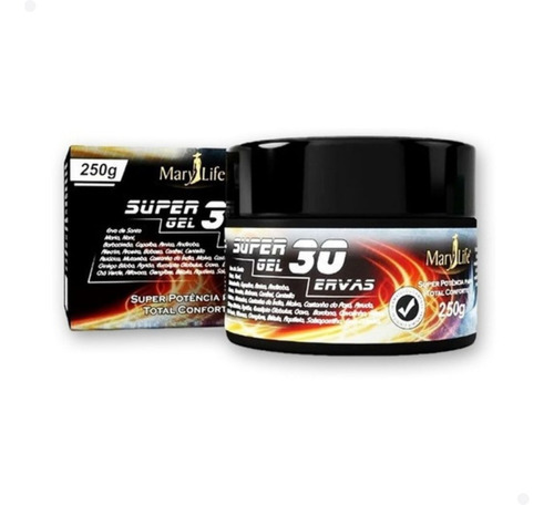 Super Gel Desodorante Massageador 30 Ervas Efeito Gelo Quent