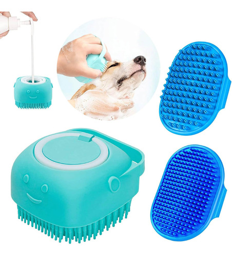 Lilpep 3 Cepillos Para Perros | Cepillo De Champú Para Baño 