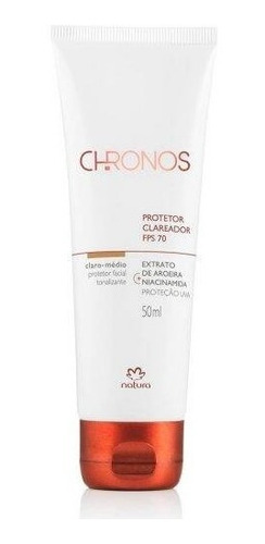 Natura Protetor Facial Clareador Chronos Fps 70 Claro/médio