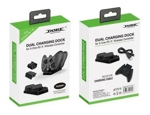 Base Dock Carregador 2 Controle Xbox One S E X + 2 Baterias 