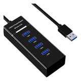 Mini Extensão Hub Usb 3.0 Com 4 Portas Chave On Led 5 Gbps