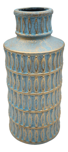 Jarron Florero Ceramica Diseño Egipcio Calipso Dorado Grande