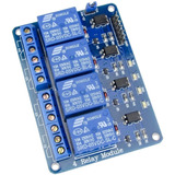 Modulo Rele 4 Canales Arduino Microcontroladores Optocoplado