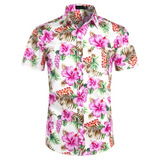 Camisas De Playa Con Estampado Floral Para Hombre, Manga Cor
