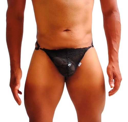 Calcinha Renda Tanga Fio Dental Masculina Lingerie Gay