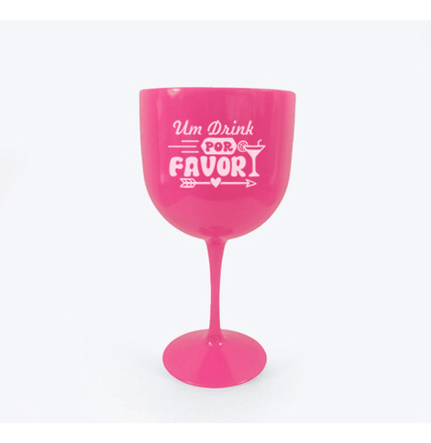 50 Taças Gin Personalizado 580ml Ps Rosa 1x0 Não Trinca