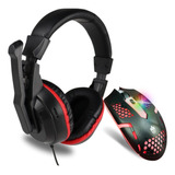 Combo Gamer Periféricos Kit Headset + Mouse Gamer Rgb Evolut