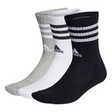 Kit Meia adidas Cano Alto 3 Pares 3 Listras - Original