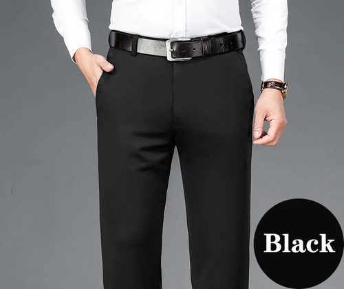 Pantalones De Hombre De Gran Tamaño De Corte Formal Elástico