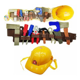 Juego Constructor Herramientas Grande + Casco Juguete Niño