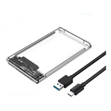 Cofre Case Transparente Disco Duro Sata2.5 Usb3.0