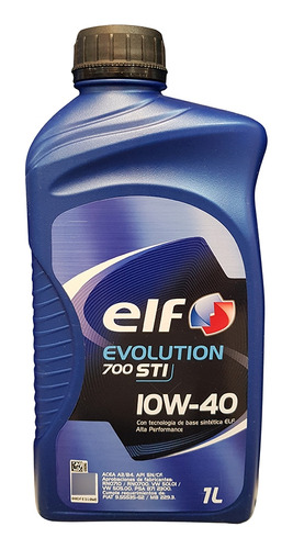 Aceite Para Motor Elf Evolution 700 Semi Sintetico 10w40 X1l