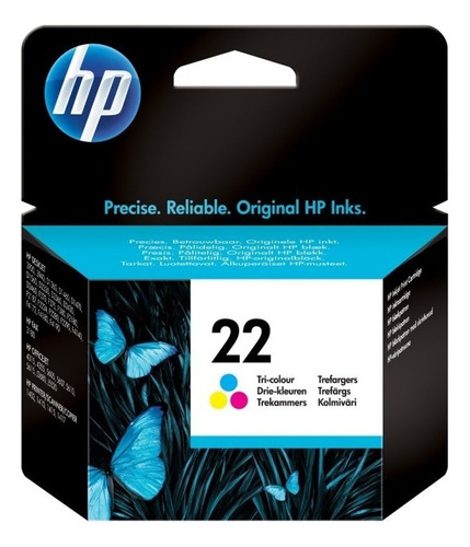 Cartucho Hp 22 Color Original C9352a Garantia 12 Meses