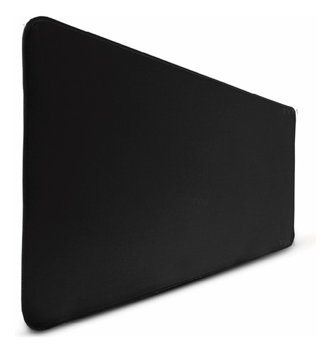 Mouse Pad Gamer Grande Preto Liso Sem Estampa Costurada