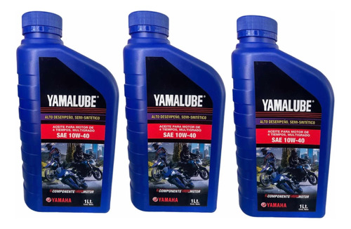 Aceite Yamalube 10w40 Semi Sintético Atv Moto 3 Litros