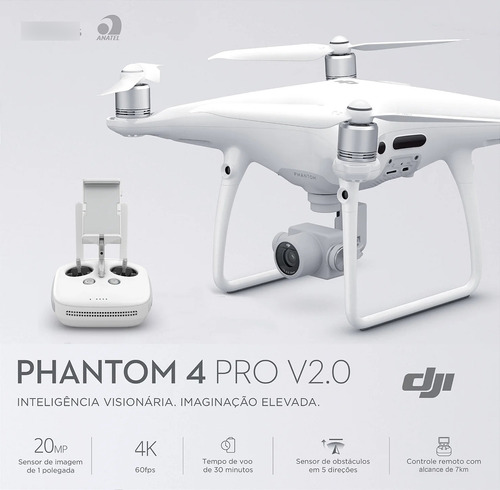 Drone Dji Phantom 4 Pro, Ideal Para Levantamento Topográfico