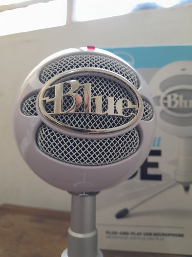 Microfone Usb Blue Snowball Ice Podcast Streaming Pc Mac 