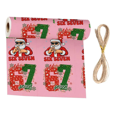 Rollos De Papel De Regalo Navideño Patrón Con 67 Números Par