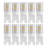 10 Bombillas Led Con Base De Cerámica G9 De 2 W, 16 Led, Par