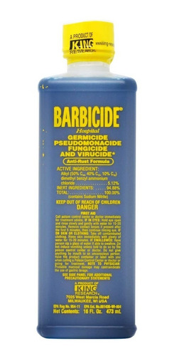 Barbicida 16oz Para Desinfectar Tijeras, Navajas, Utensilios