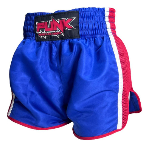 Short Muay Thai Basic Punk Azul/cinza