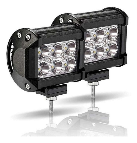 X2 Barra Focos Neblineros Led 18w Blanco Expansion Auto Moto