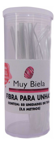 Muy Biela Unhas De Fibra Slim Com 50 Unid 7cm