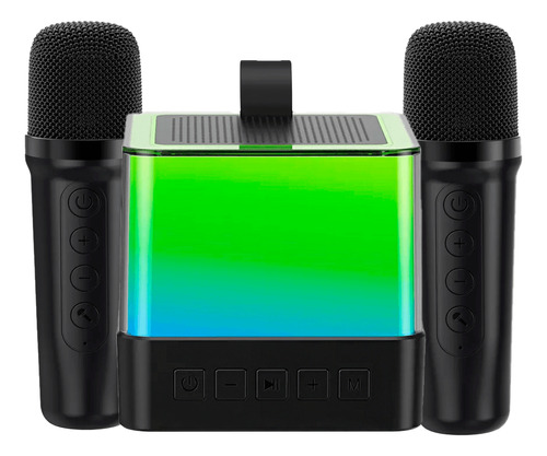 Caixa De Som Com Microfone Infantil Caixinha Luz Bluetooth