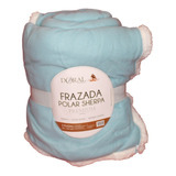 Frazada 2 Plazas Polar Sherpa Premium Celeste