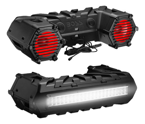 Bocina Led Sonido Cuatrimoto Rzr X3 Atv Aux Marina Bluetooth