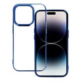 Case Capa Metálica Acrílico Para iPhone 13 / 13 Pro / 13 Max Cor Azul iPhone 13 Pro Max