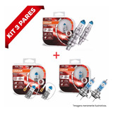 Kit 3x Pares Lampada Osram Night Breaker Laser H7 + H1 + H3