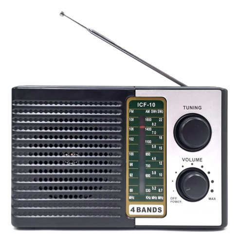 Radio Parlante Fm Am Sw Portátil Multibanda Similar A Sony