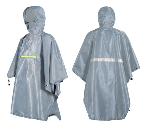 Chubasquero Para Mujer Con Poncho, Impermeable, Reflector A