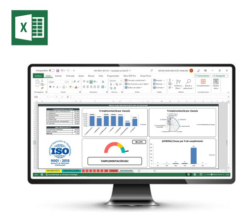 Implementación Iso 9001 Excel (plantilla Excel)