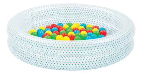 Piscina Redonda Inflable Bebe + 50 Pelotas Plásticas Bestway