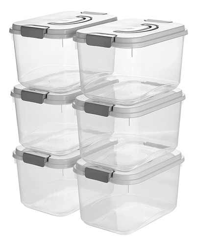 Caja/papelera De Almacenamiento Transparente De 5.5 Cuartos