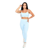 Conjunto Academia Treino Zero Transparência Legging E Top