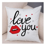 Funda Extrasuave Cojin Almohada 45x45 Amor Love You Valentin