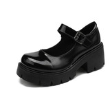 Zapatos Mujer Plataforma Piel Tacon Grueso