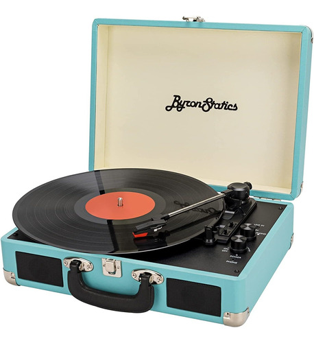 Tocadiscos De Vinilo Byronstatics, Bluetooth, Con Altavoces