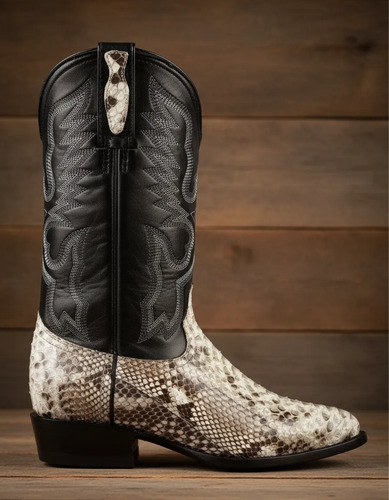 Botas Vaqueras Hombre Piton Original Oval John Wesly | Meses sin interés