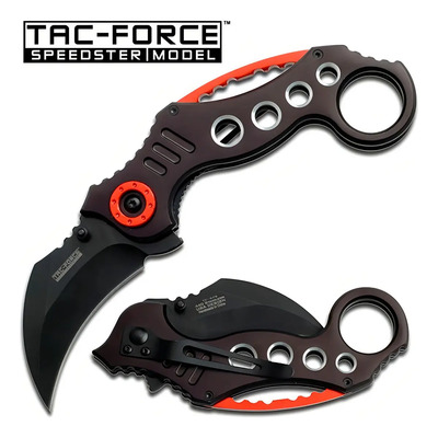 Navaja Táctica Karambit Tac-Force Hoja Curva Plegable Negra Acero Inoxidable | Envío gratis