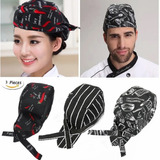 3 X Sombrero De Cocinero Gorra De Chef Cabeza Perforada